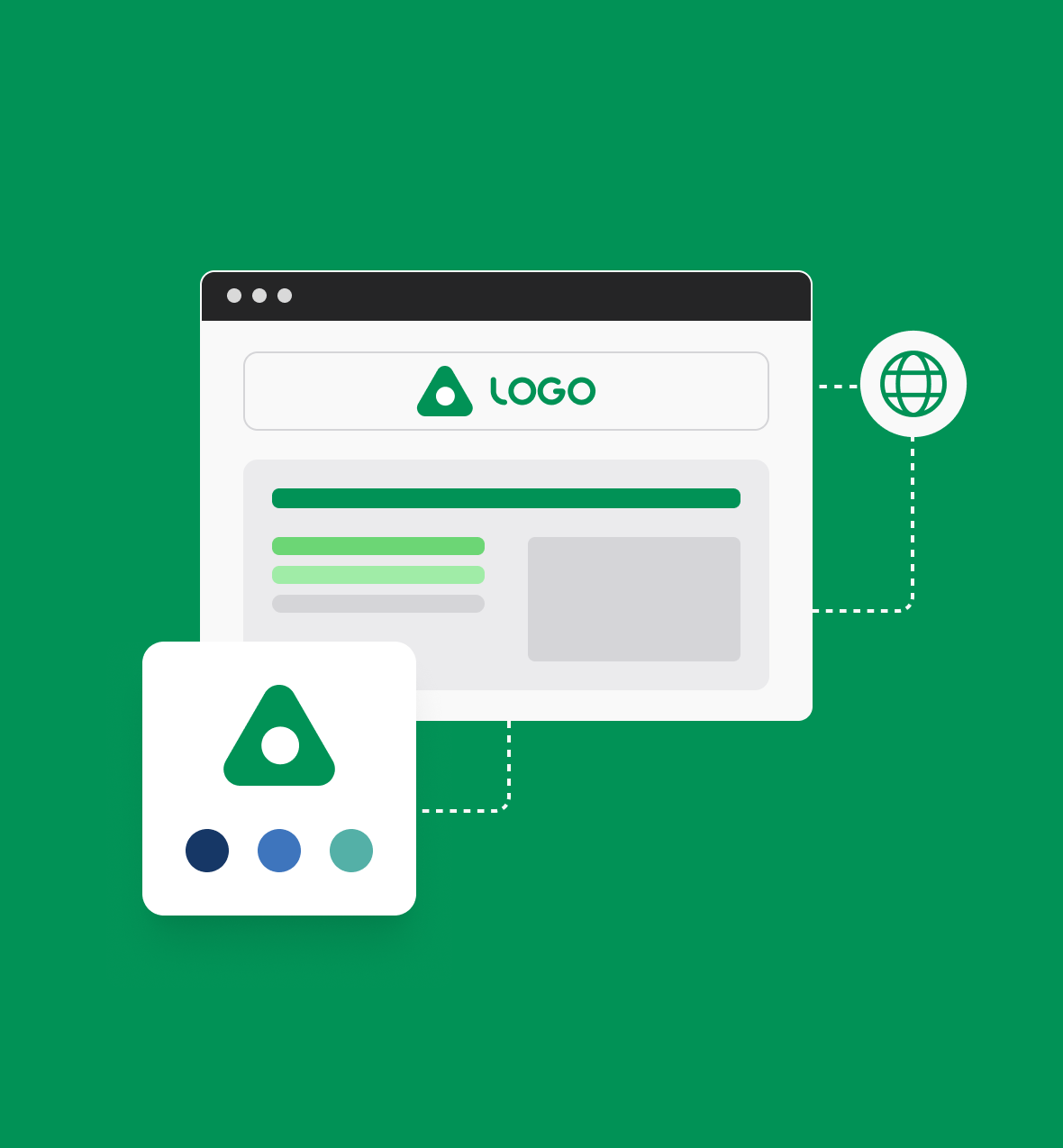 Ashore Branding interface showing custom logo, color, and domain customization options